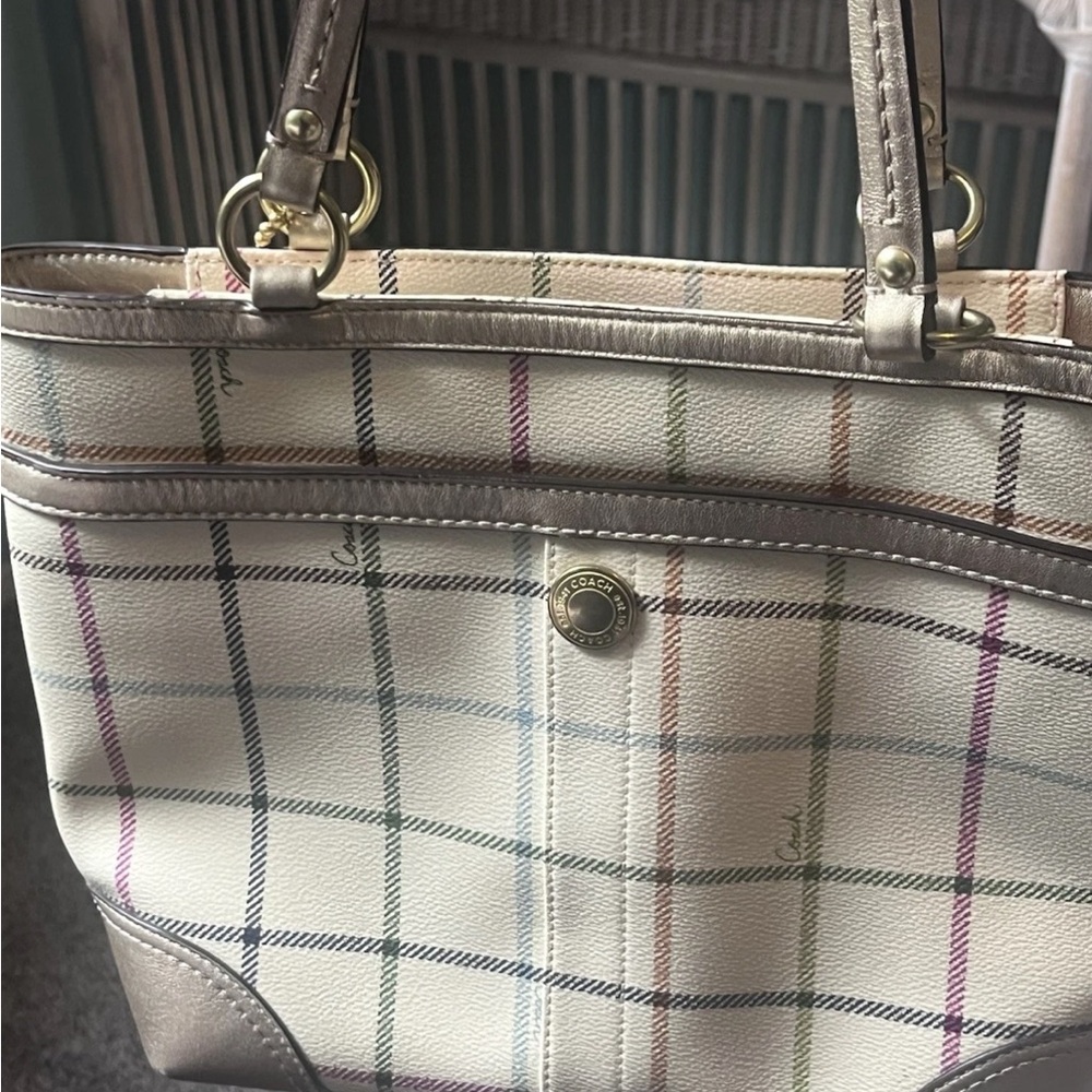 Coach Peyton Tattersall Plaid Satchel or Tote